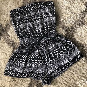 Strapless Aztec Romper